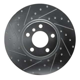 R1 Concepts EDZ-31159D Brake Rotor Drilled and Slotted Silver